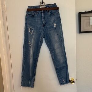 Great Smoky Distressed High Rise Jeans